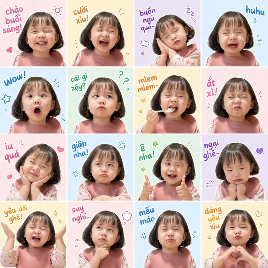Prompt tạo bộ sticker Zalo cho bé