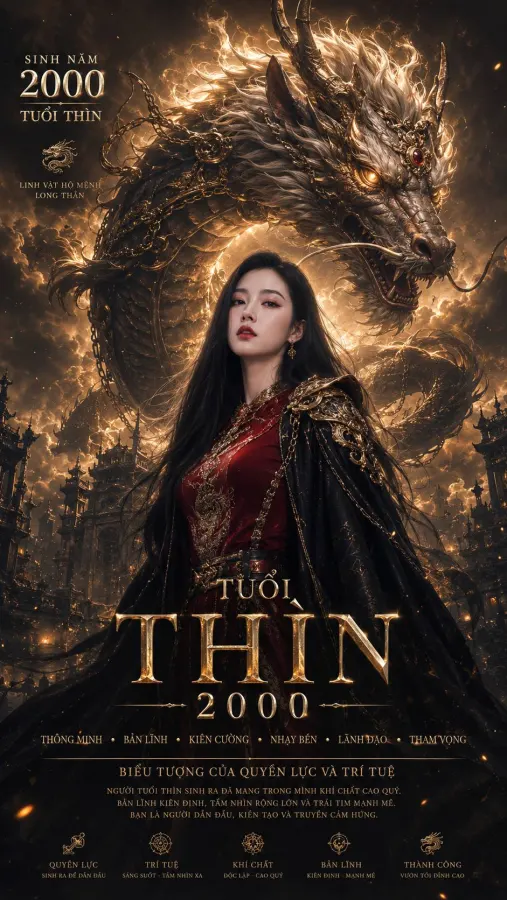 Prompt tạo poster theo trend năm sinh