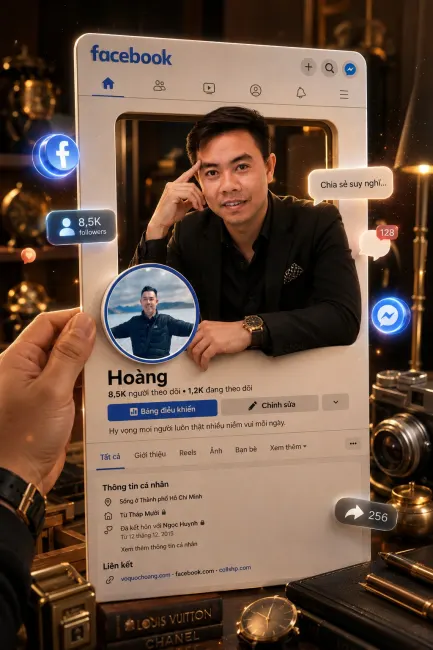 Prompt tạo trang cá nhân facebook Nam