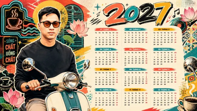 Prompt Tạo lịch 2027 chính xác từng ngày